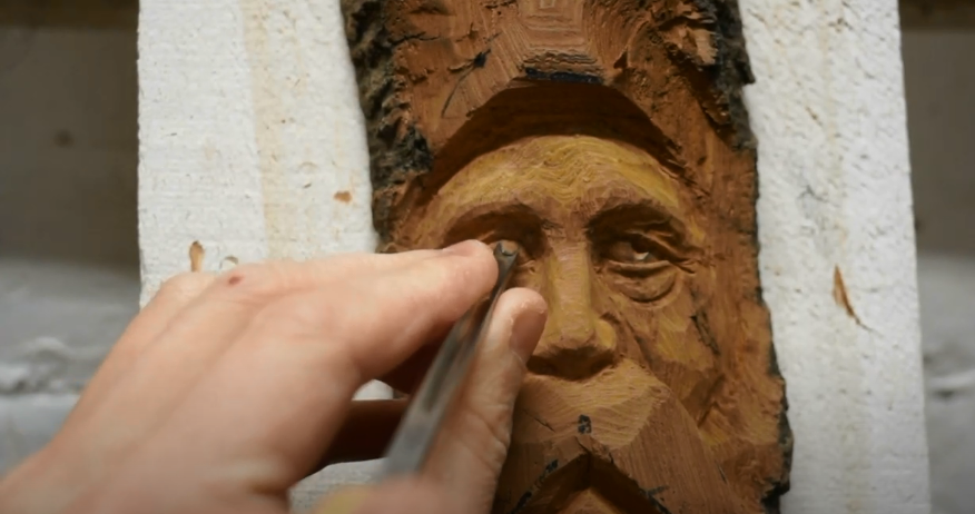 Lesson 3 - How to Carve A Wood Spirit | How to Carve Eyes | Face Carving Beginner Tutorial