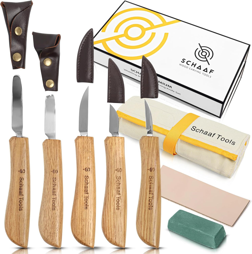 5-Piece Deluxe Carving Knife Set - Perfect for Whittling and Spoon Carving