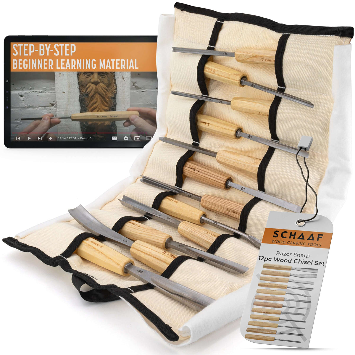 Schaaf Full Size Wood Carving Tools Set Of 12