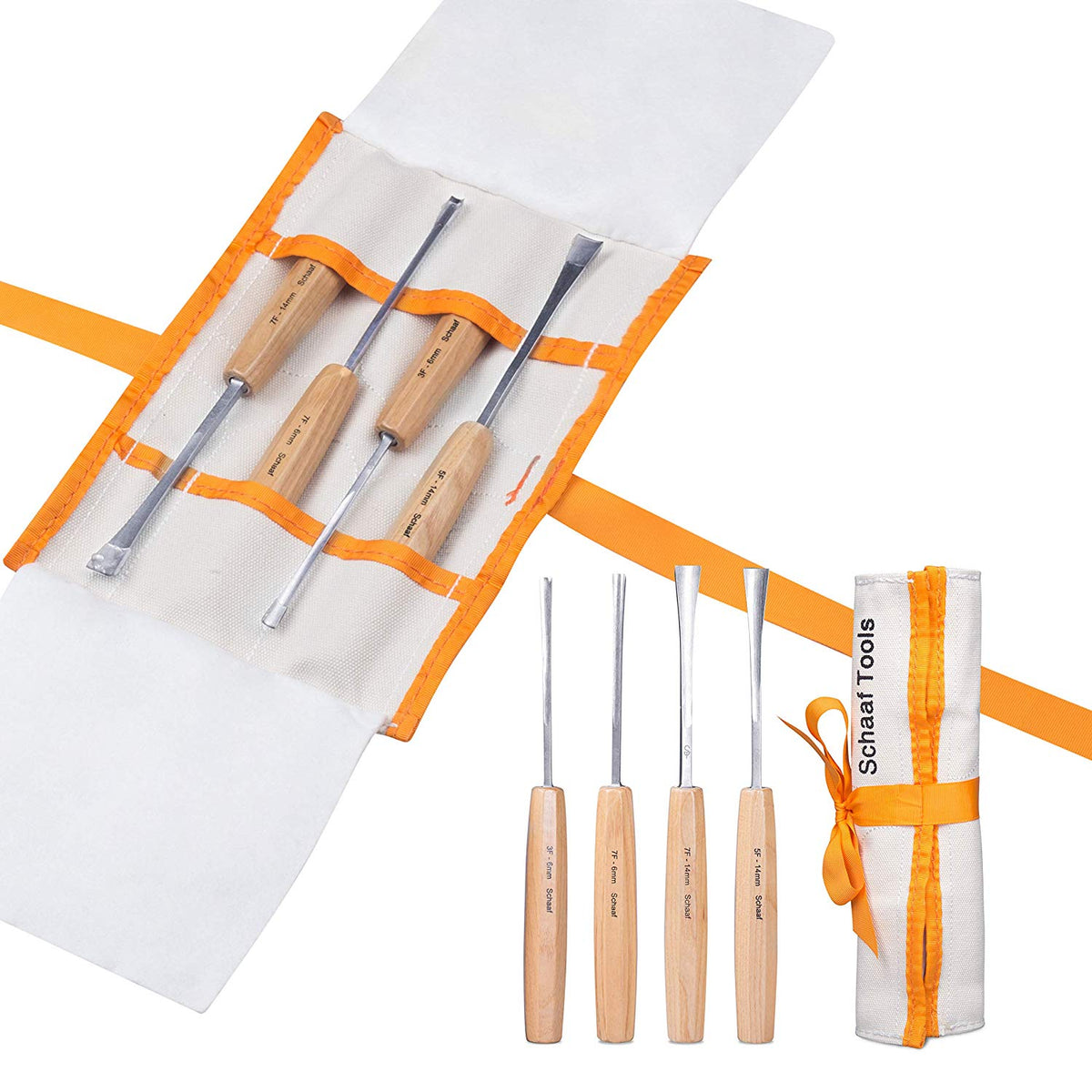 Schaaf Tools 7pc Expansion Carving Set and Schaaf Tools 12pc Foundation  Carving Set Bundle