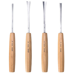 4-piece fishtail wood carving set