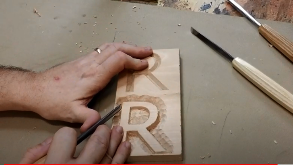 How to Carve the Letter R | Carving Letters with Schaaf Tools | Beginner Woodcarving Tutorial