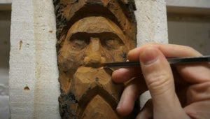 Lesson 2 - How to Carve A Wood Spirit | Nose, Brow and Eye-mounds | Face Carving Beginner Tutorial