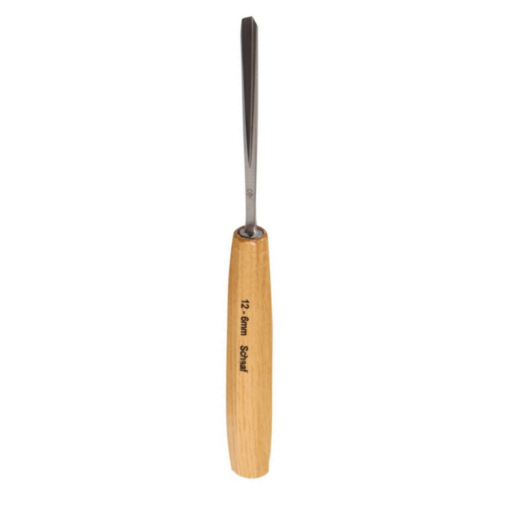 Schaaf Tools 6mm V-Parting Tool for outlining, texture, and fine detail carving