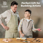 Basswood Carving Blocks 18 Pack - 2 Sizes - (1x1x4) & (2x2x2) Unfinished Smooth Wood Blocks for Carving & Whittling