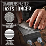 400/1000 Grit Monocrystalline Diamond Sharpening Stone with Angle Guide and Honing Jig