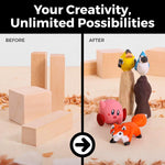Basswood Carving Blocks 18 Pack - 2 Sizes - (1x1x4) & (2x2x2) Unfinished Smooth Wood Blocks for Carving & Whittling
