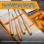 4-Piece Detail Wood Carving Set – Fishtail Profiles to Reach Into Spaces Other Gouges Can’t