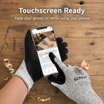 Cut Resistant Gloves, HPPE Blend with Fiberglass, Durable, Flexible, ANSI-ISEA A7 Protection for Wood Carving and Woodworking, Machine Washable
