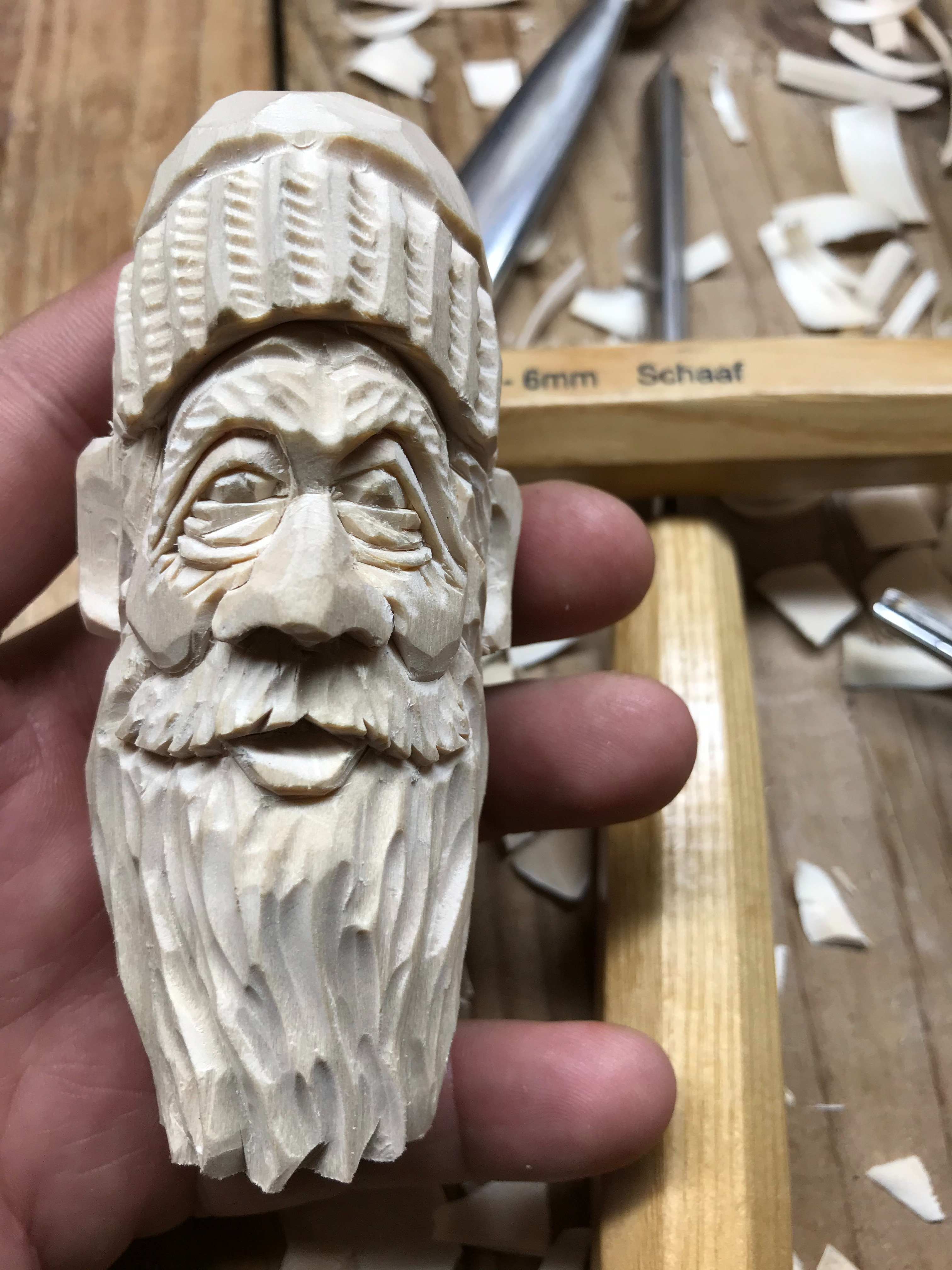 Sculpture using Basswood