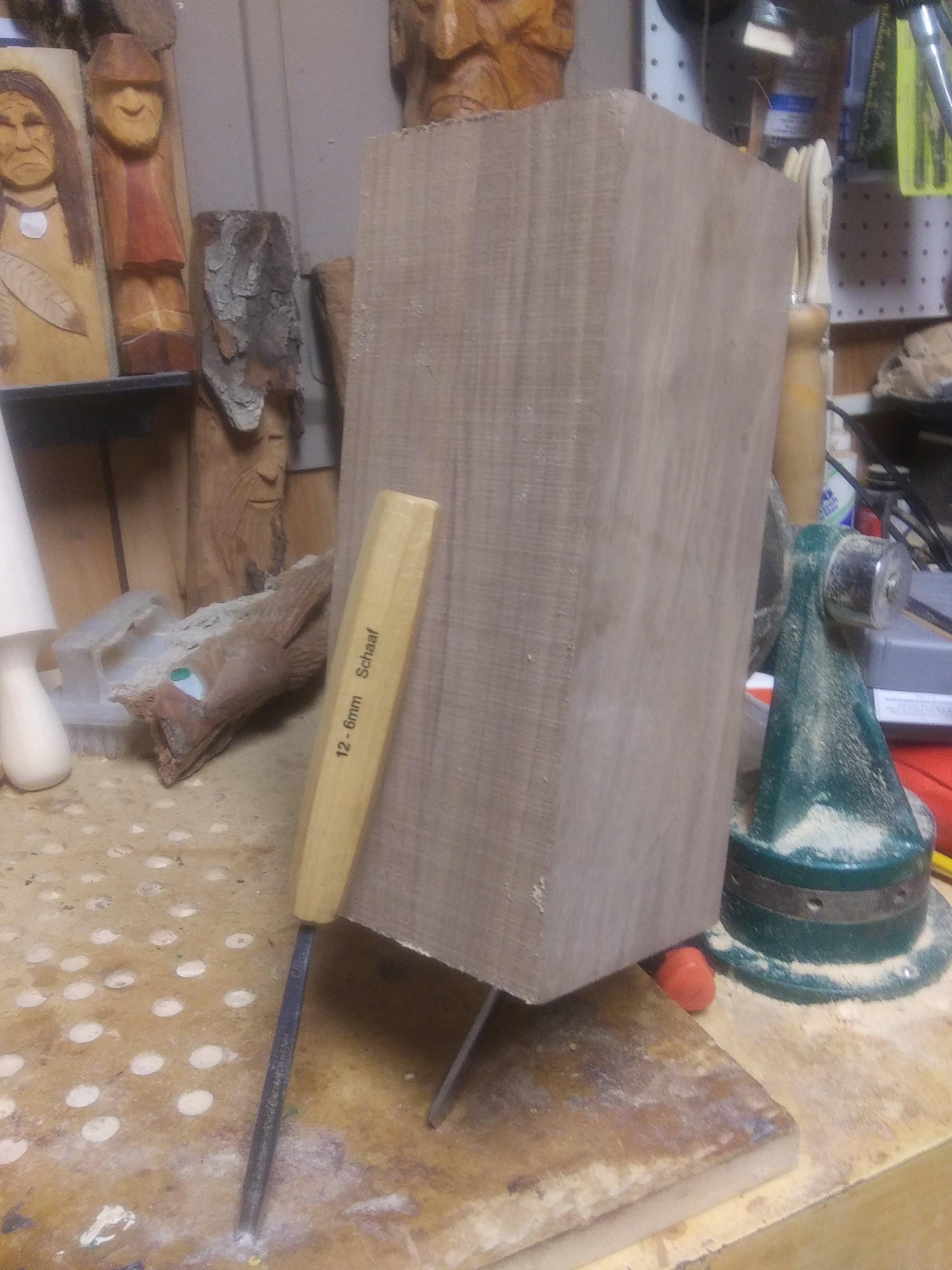 Large Walnut Carving Block 4