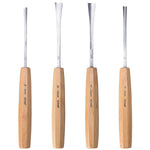 4-piece fishtail wood carving set