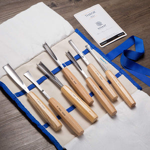 Professional wood carving set 3 tools with stropping accessories