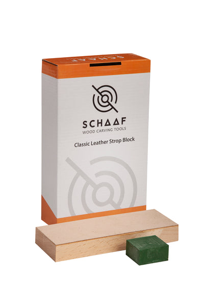 Schaaf Tools Leather Strop Block for Honing Carving and Knives | Green